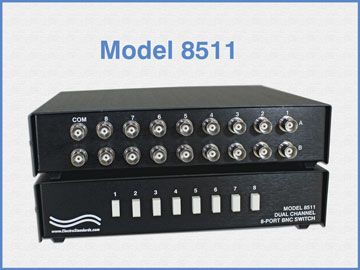 Model 8511 Dual-Channel 8-Port BNC Switch, Manual Desktop